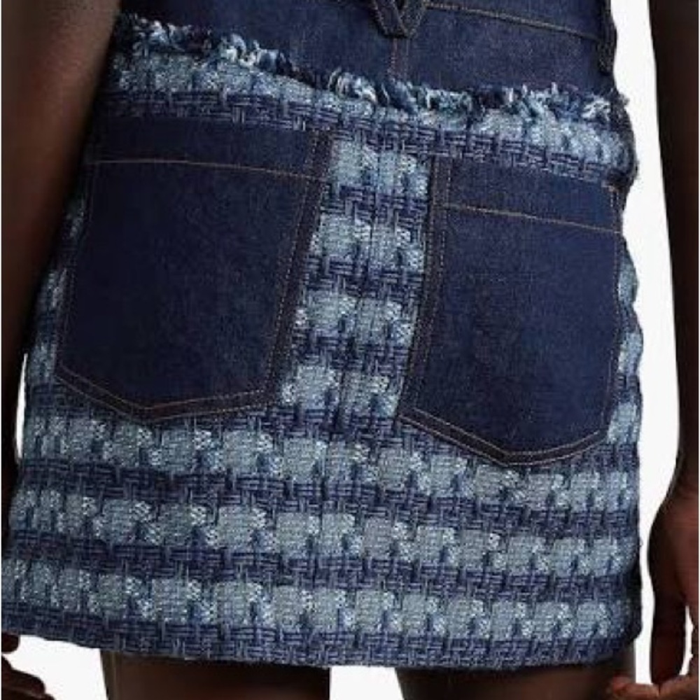 Veronica Beard Blue Tweed Skirt - Picture 4 of 7